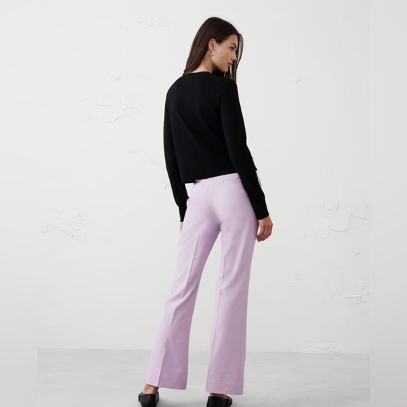 NWT! Banana Republic Violet Lilac Giovanna Sculpted Bootcut Pants - Picture 2 of 9